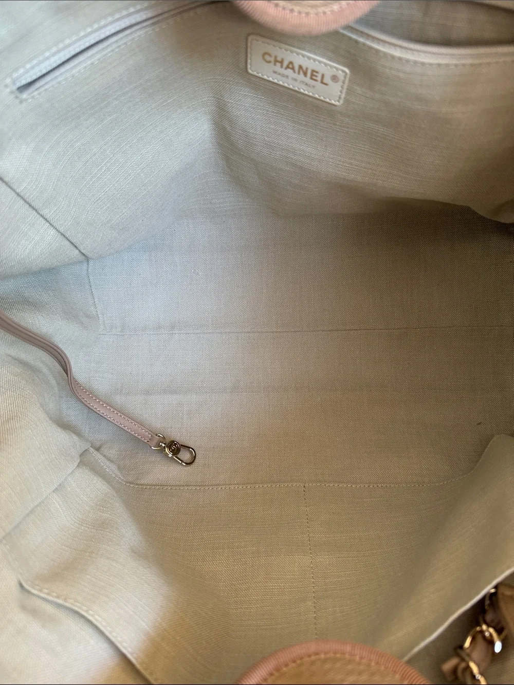 CHANEL Canvas Deauville Shopping Tote - Beige - Large